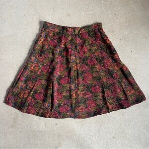 Women’s Floral A-Line Pleated Mini Skirt